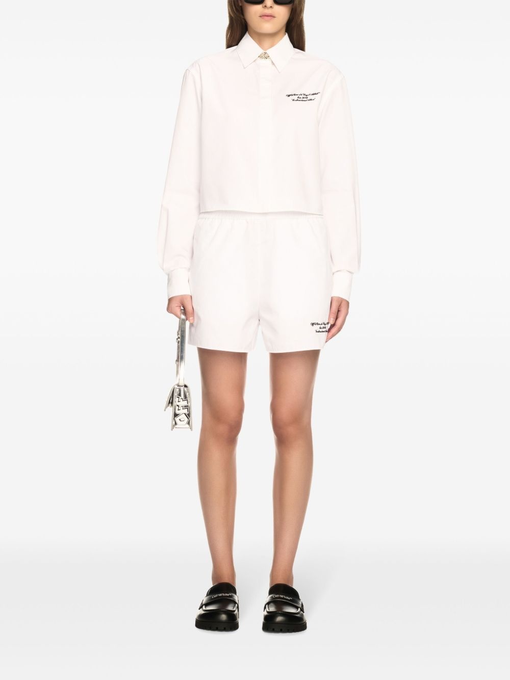 embroidered poplin shirt - 2