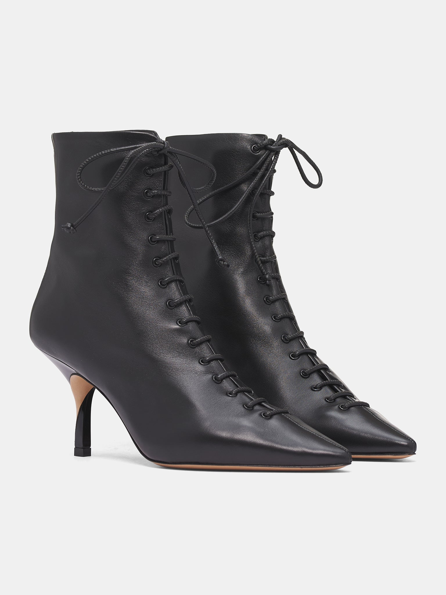 Black Leather Tourni Boots - 2