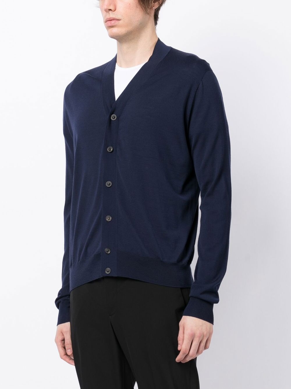 button-up knitted cardigan - 3
