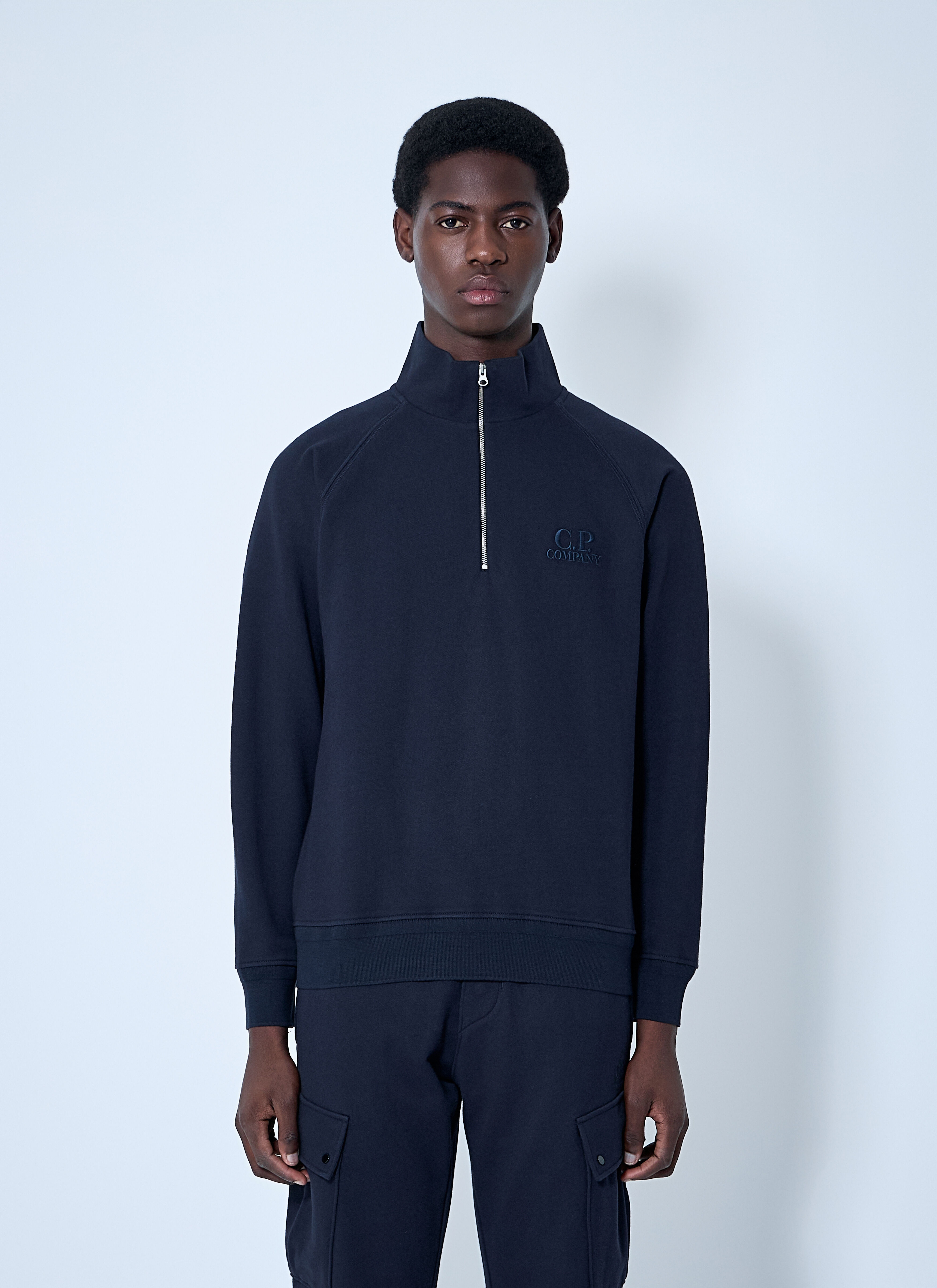 Diagonal Raised Fleece Sweatshirt - 1
