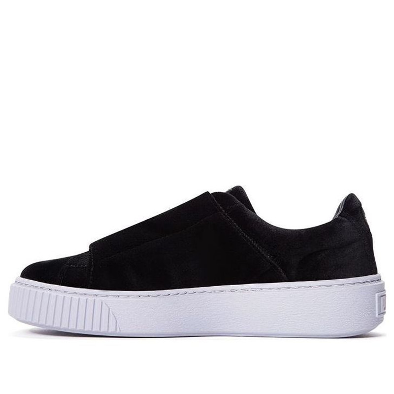 (WMNS) PUMA Basket Platform Strap 'Black And White' 364068-01 - 1