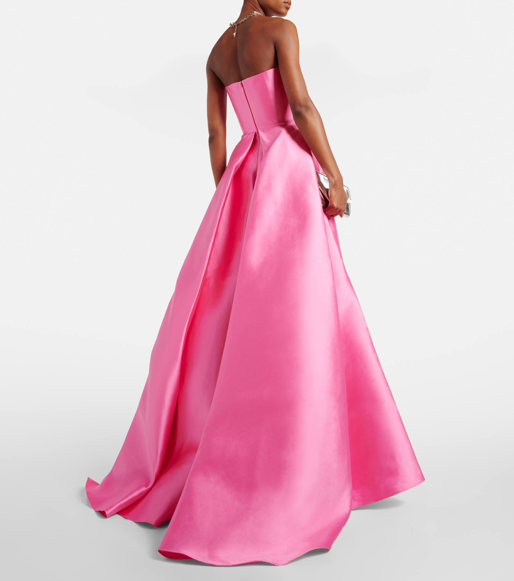 Strapless satin twill gown - 3