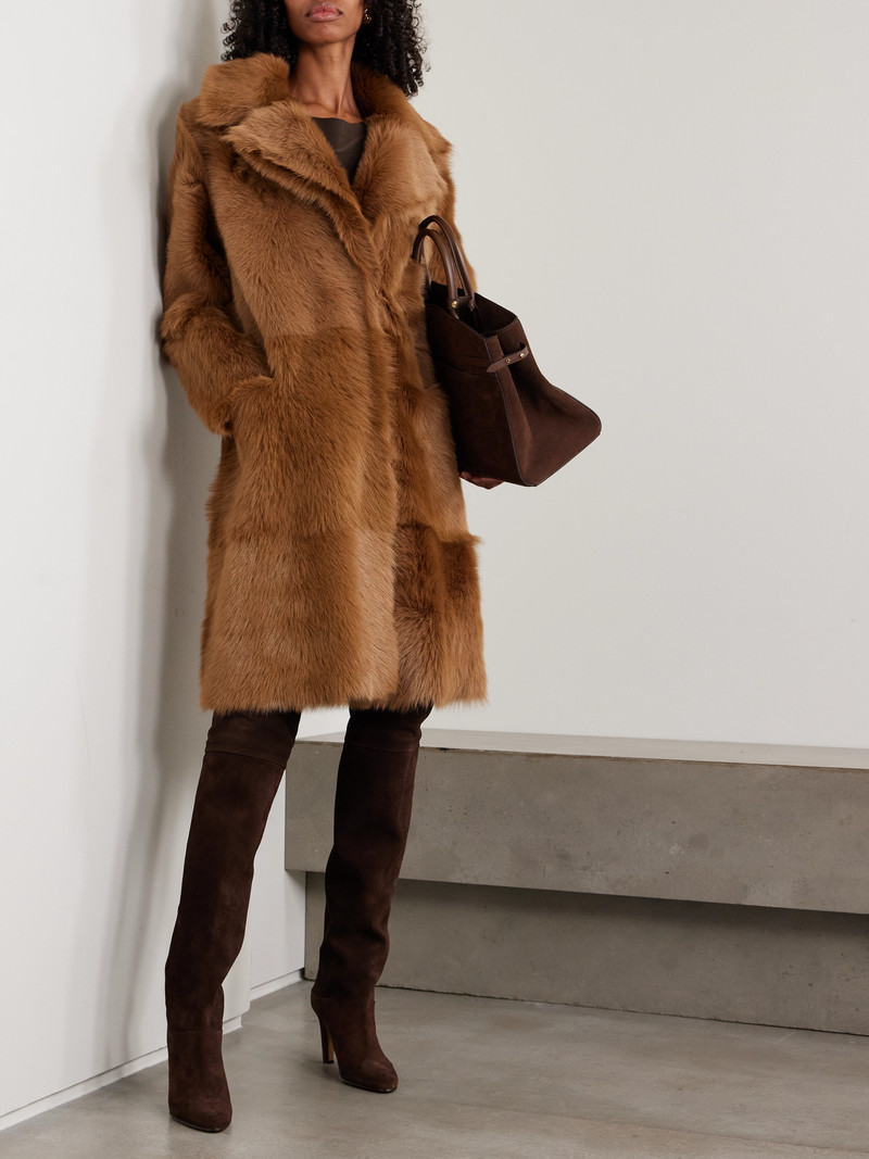 NOUR HAMMOUR Evita Shearling Coat outlook