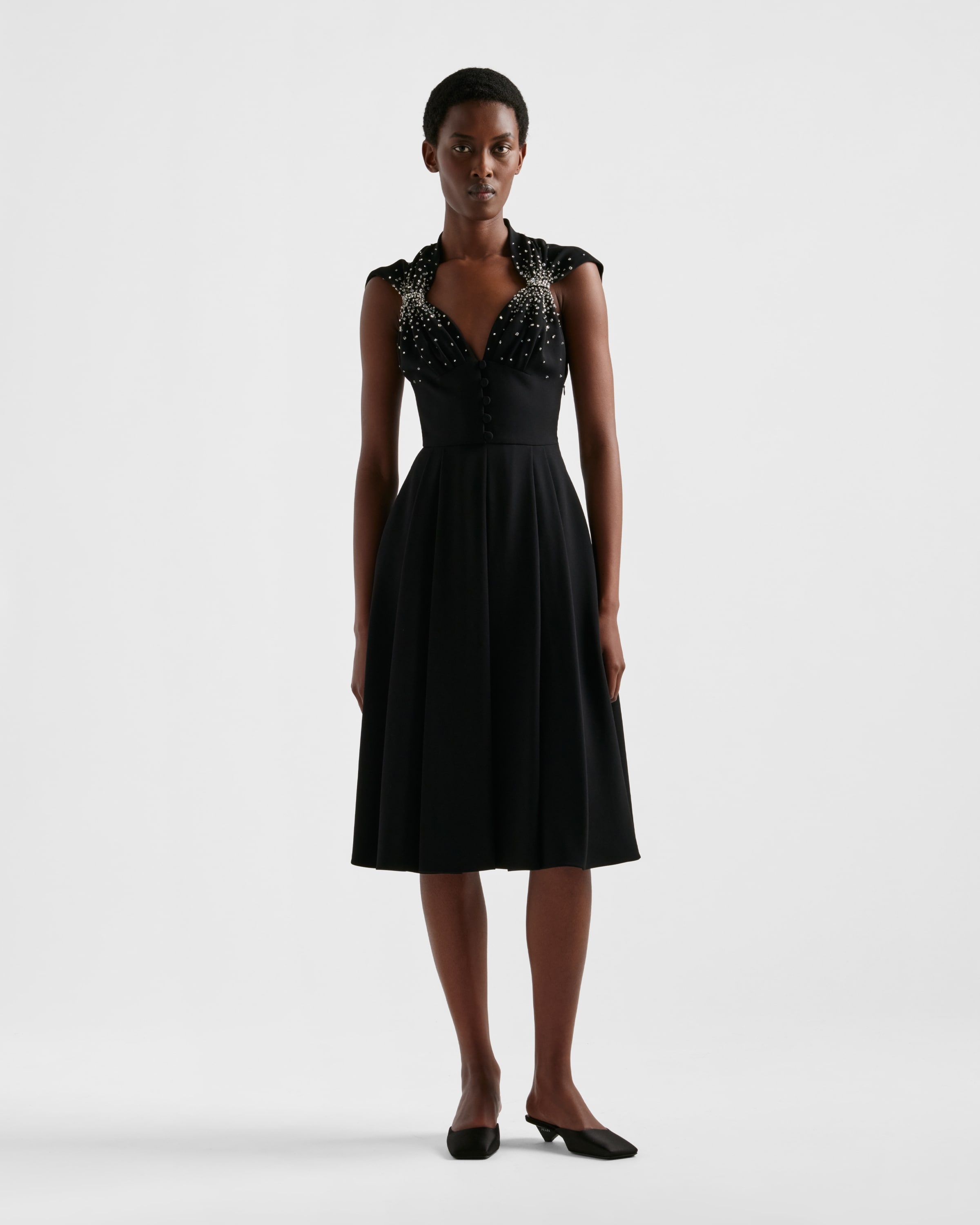 Embroidered cady dress - 2