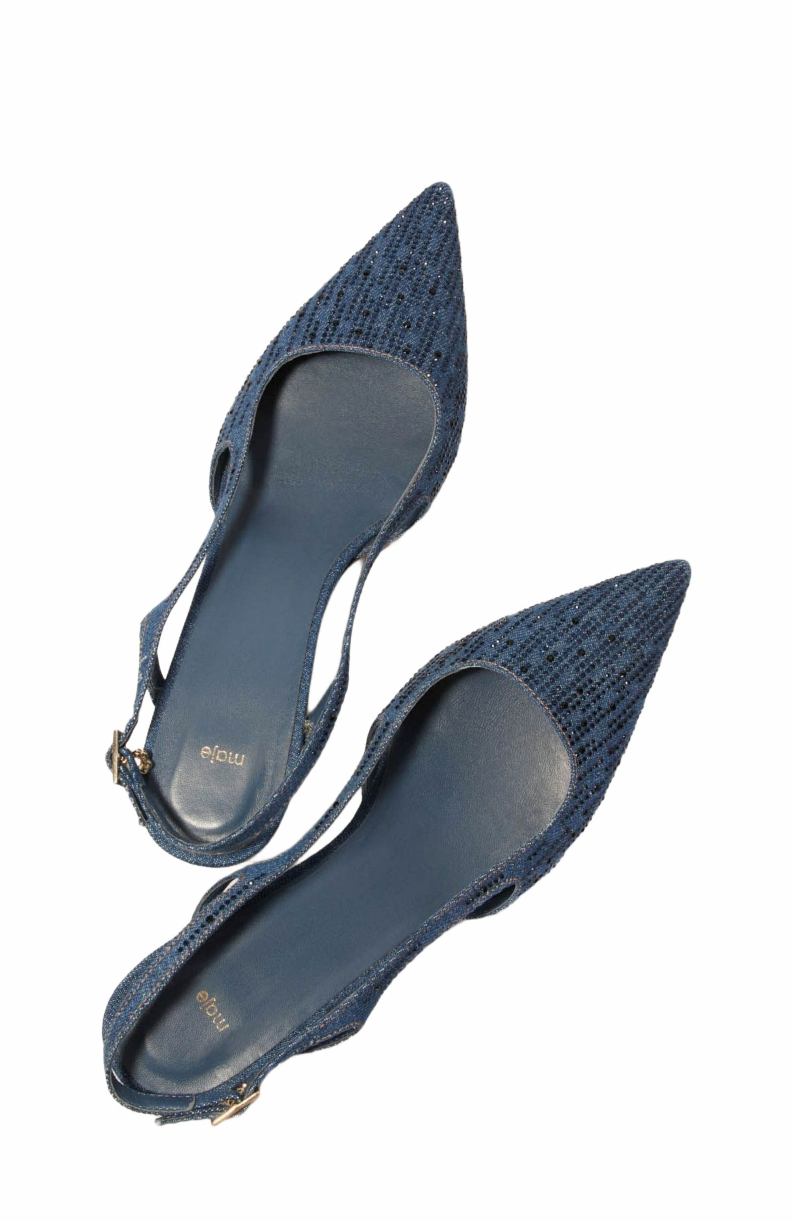 maje Slingback pump in rhinestone denim in Blue at Nordstrom - 4