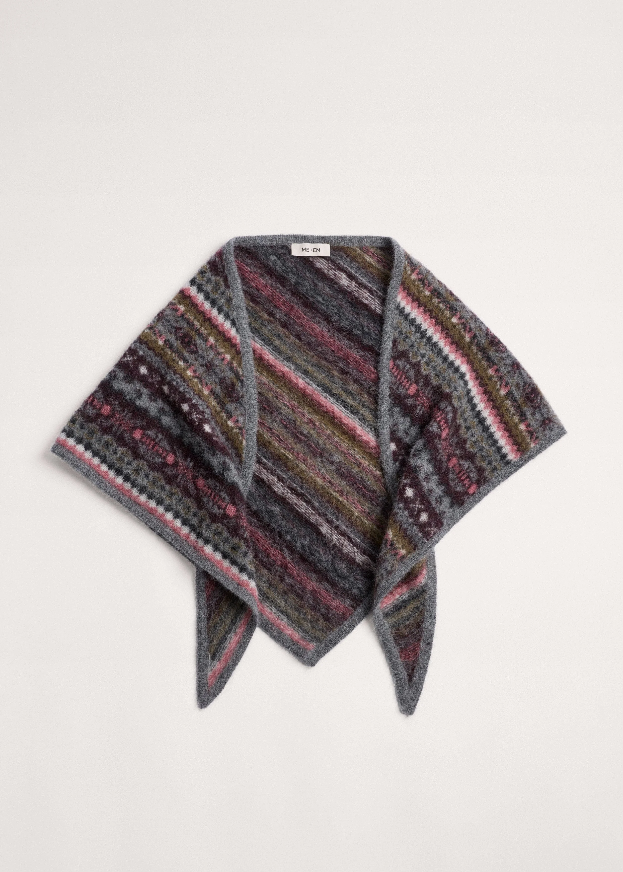 Mini Triangle Knit Scarf - 1