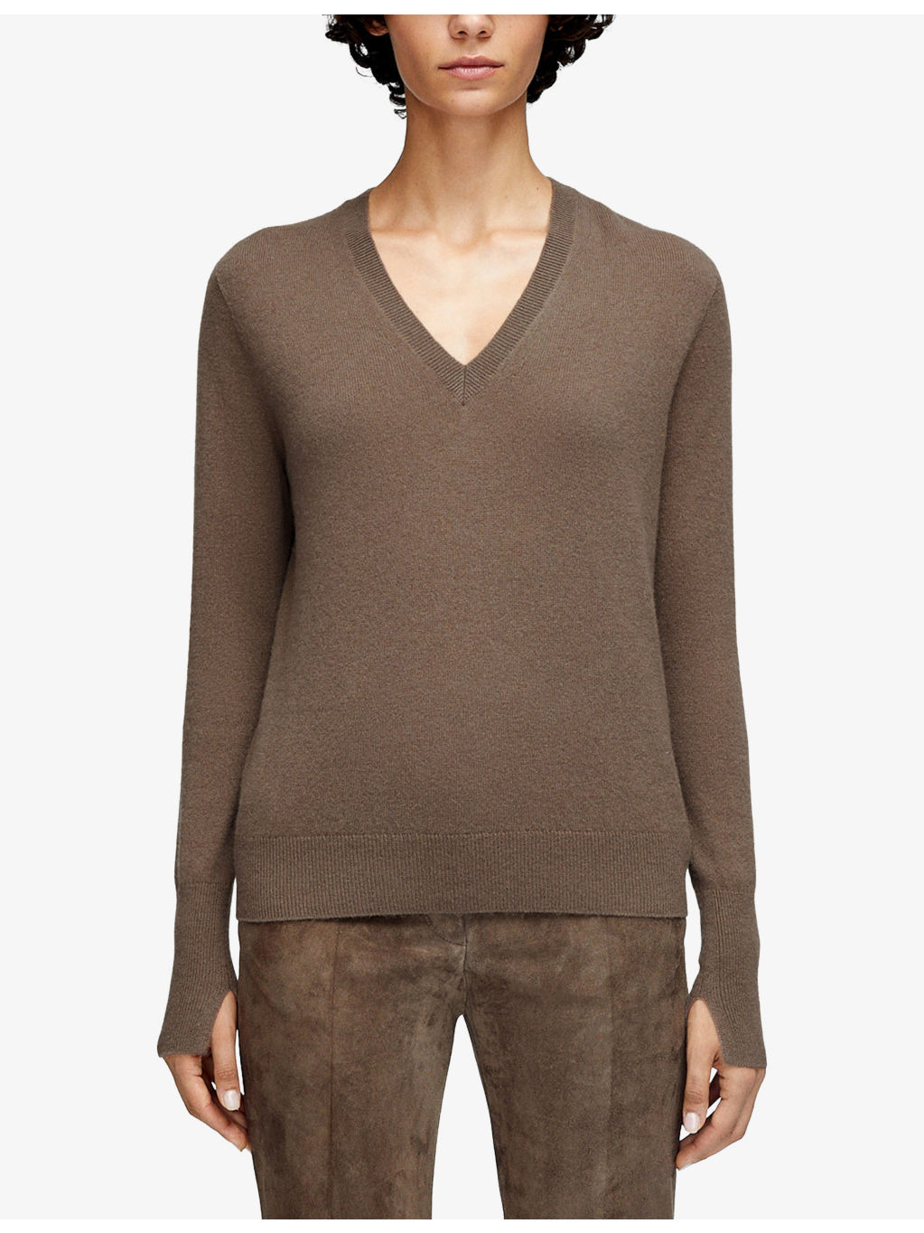 Light Pure Cashmere V-Neck Jumper - 3