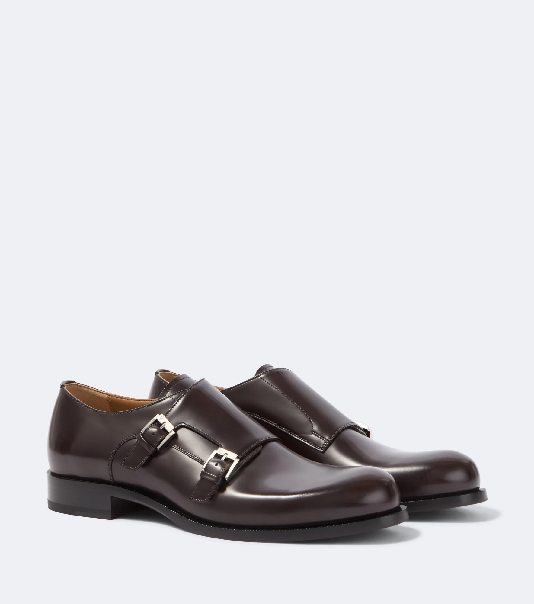 Dandydeco leather monk strap shoes - 1