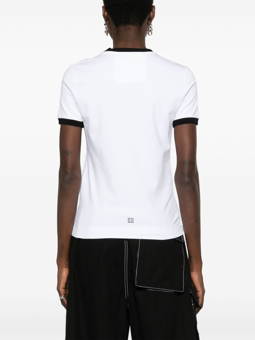 ☆.。様w wht1 Givenchy White/Black logo-print cotton T-shirt | farfetch