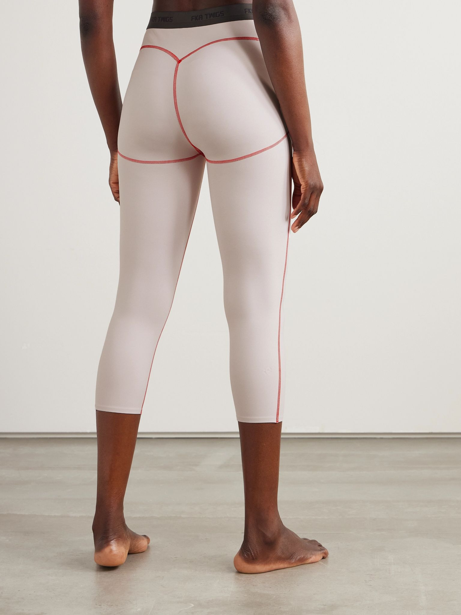 + FKA twigs Studio stretch recycled-jersey leggings Lilac - 4