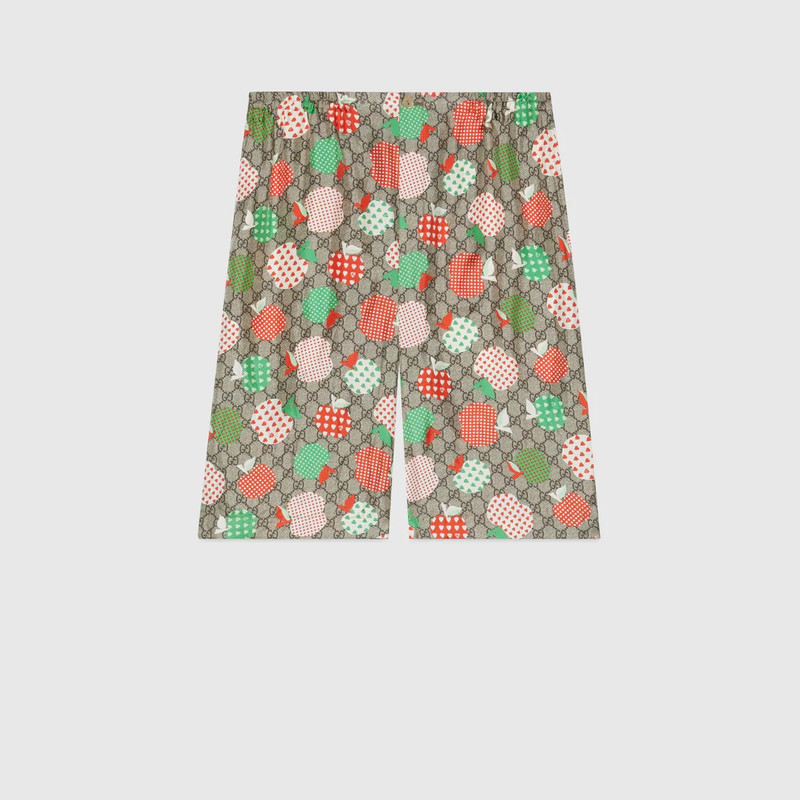 Men's Gucci Les Pommes silk shorts 1