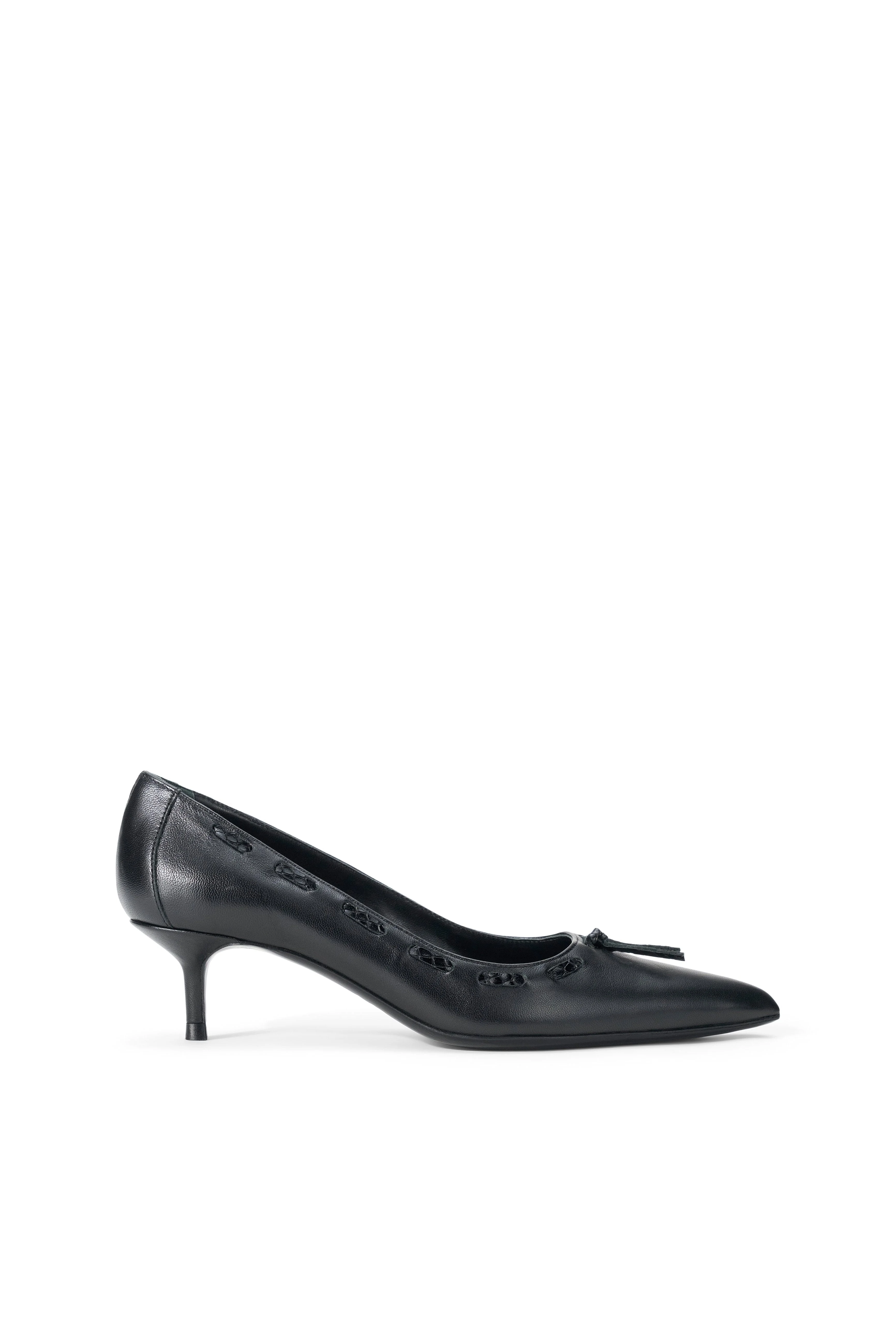 STAUD SEBASTIAN KITTEN HEEL PUMP BLACK - 1