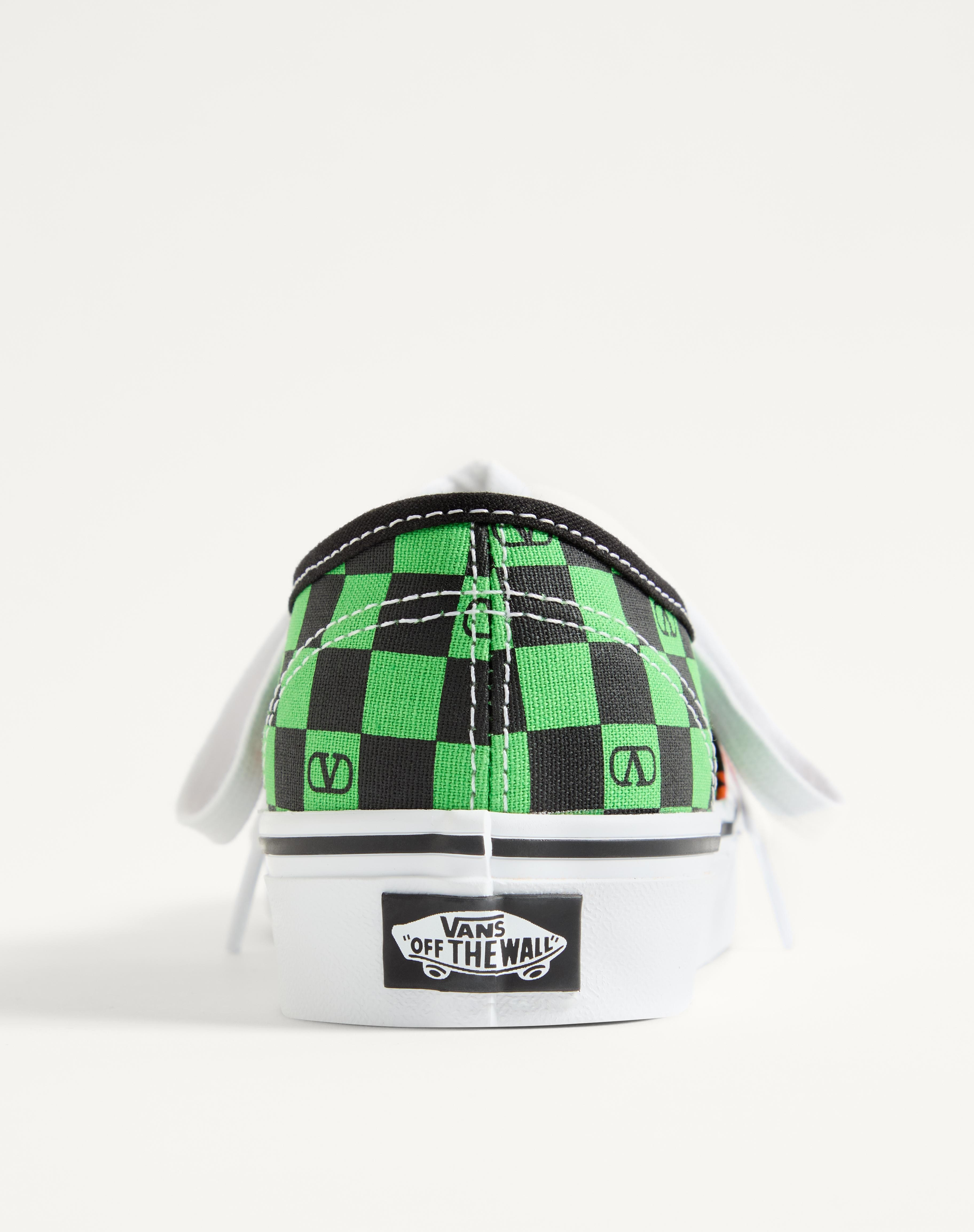 VALENTINO GARAVANI AND VANS LOW-TOP FABRIC TRAINER WITH VLOGO CHECKERBOARD PRINT AND TROPICAL LEAVES - 8