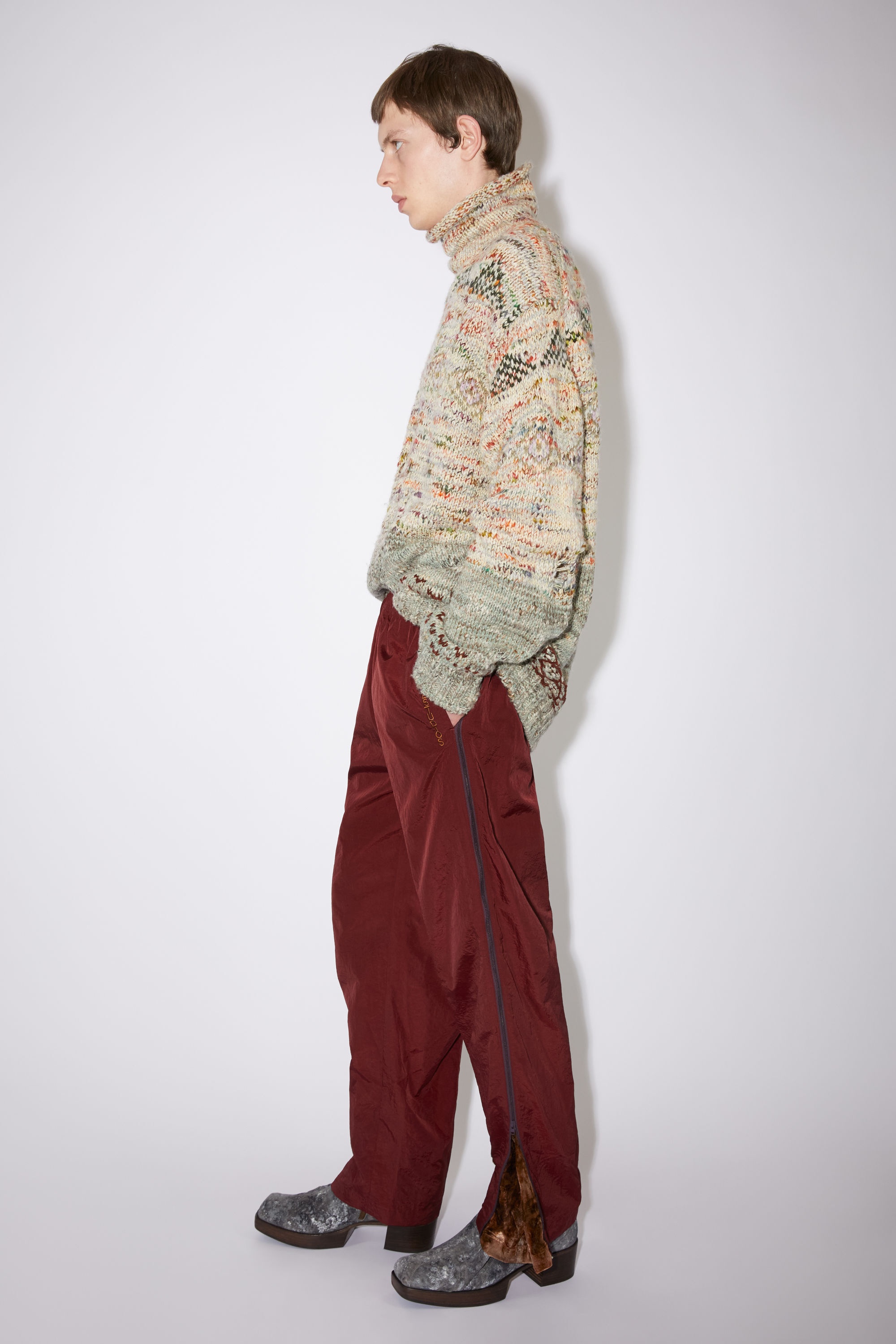 Casual trousers - Burgundy - 4