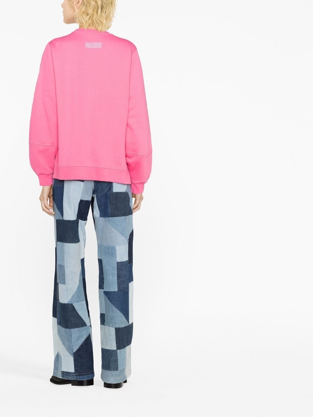 puff-sleeve organic cotton sweatshirt - 4