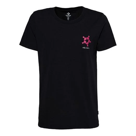 (WMNS) Converse GRAPHIC TEE Sports Short Sleeve Black 10018143001 - 1