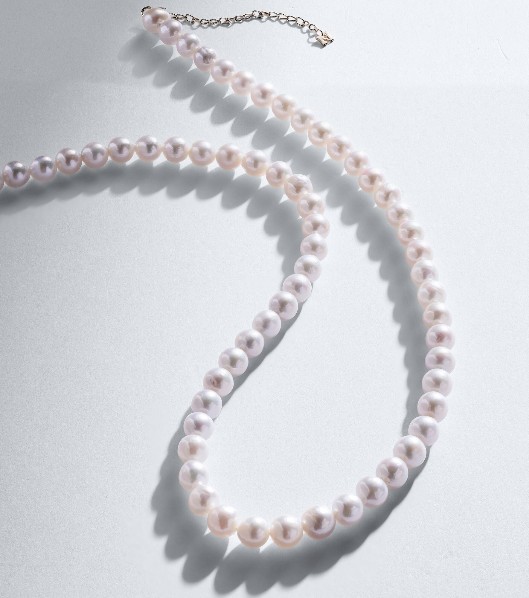 14kt gold necklace with freshwater pearls - 5