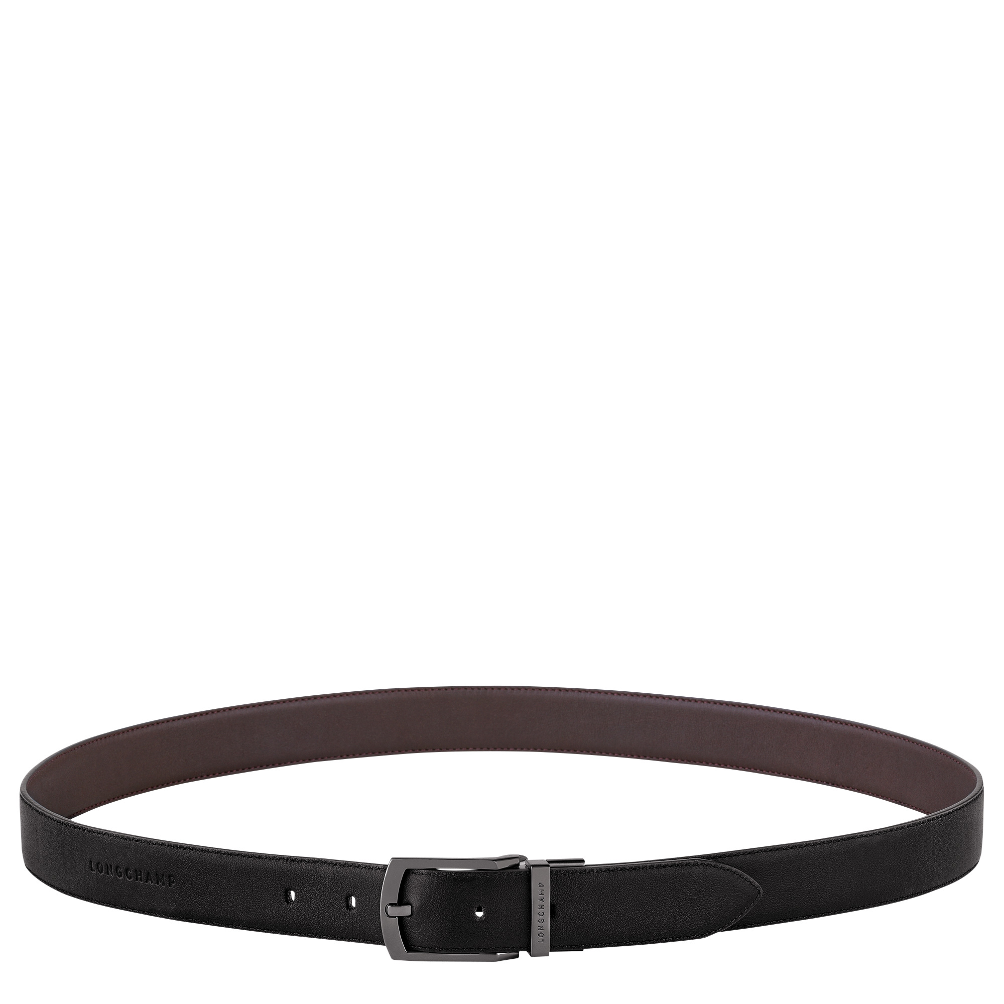 Longchamp sur Seine Men's belt Black/Mocha - Leather - 1