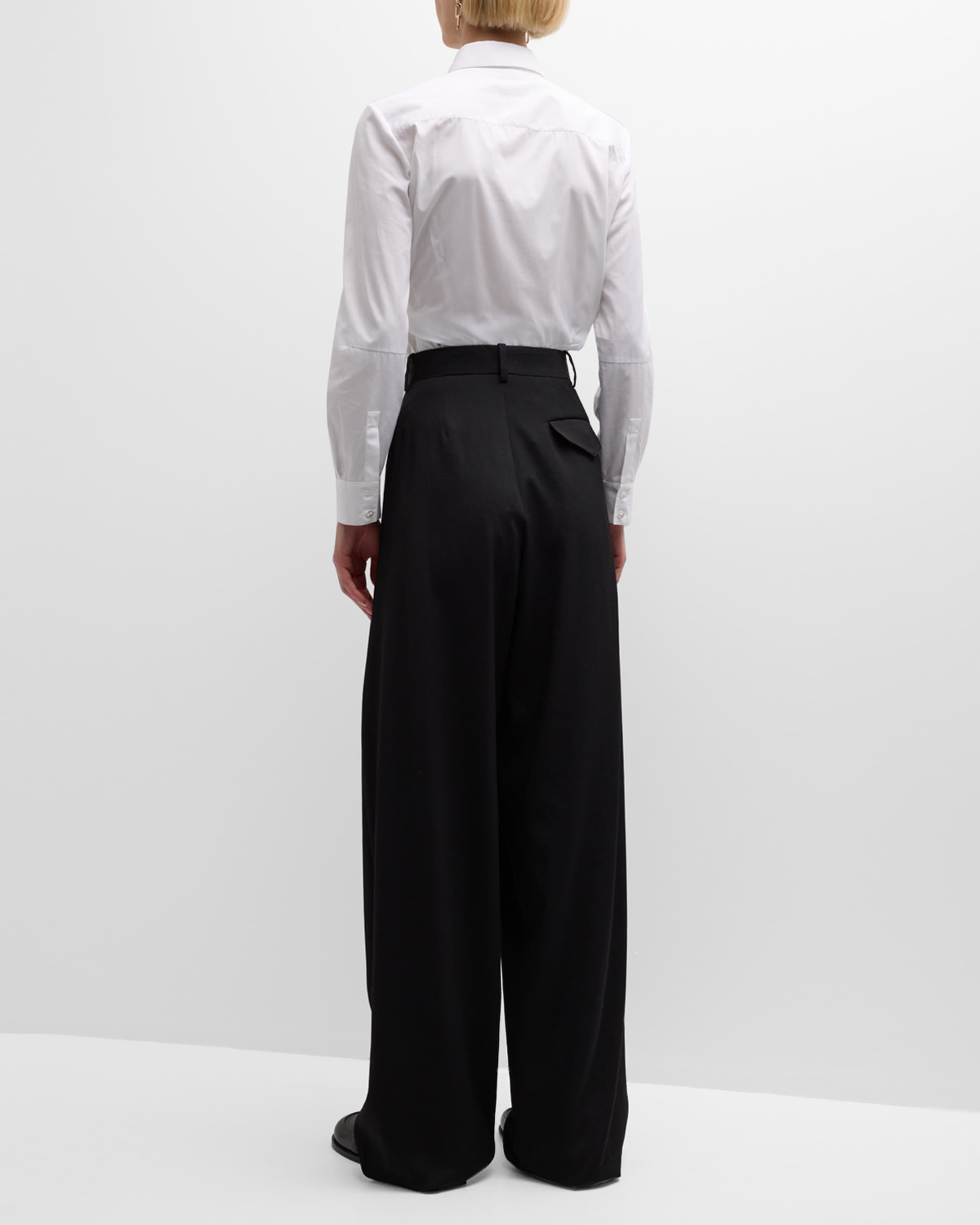 Rufos Pleated Wide-Leg Wool Trousers - 4