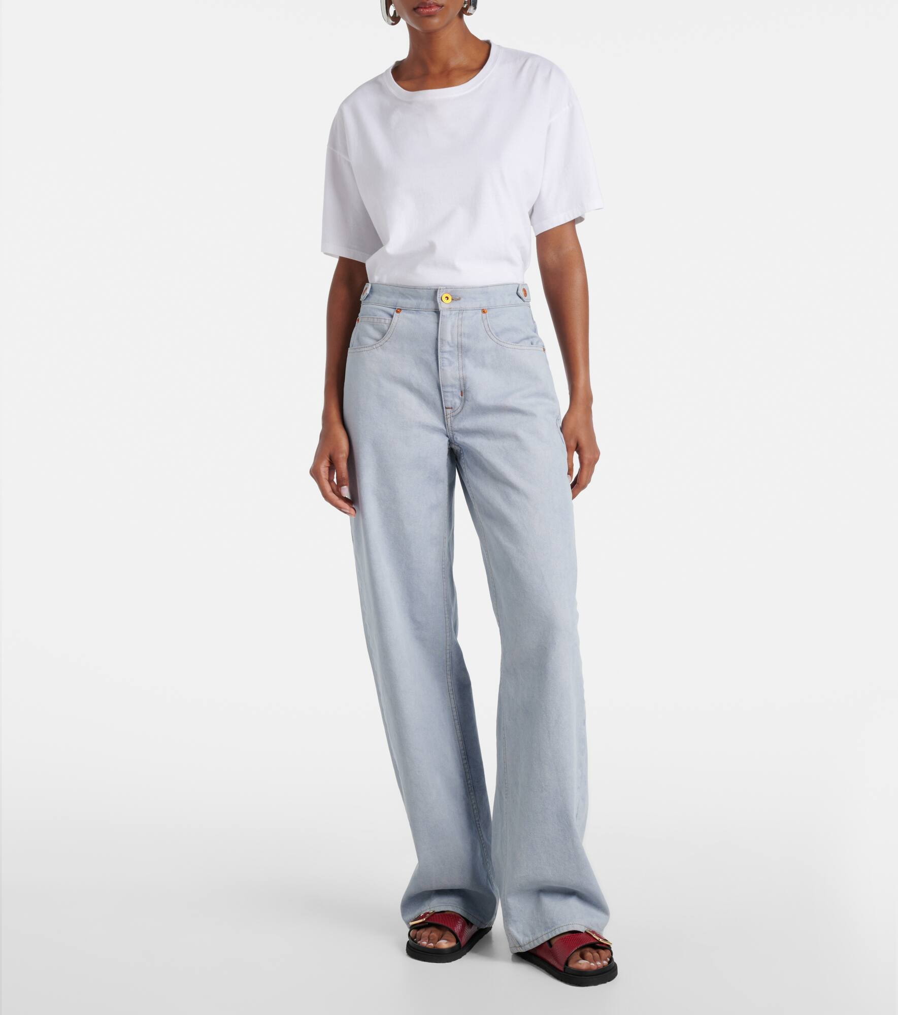 Cassie mid-rise wide-leg jeans - 8