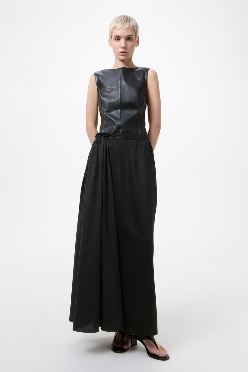 Our Legacy Beach Skirt Draping Black Lyocell outlook