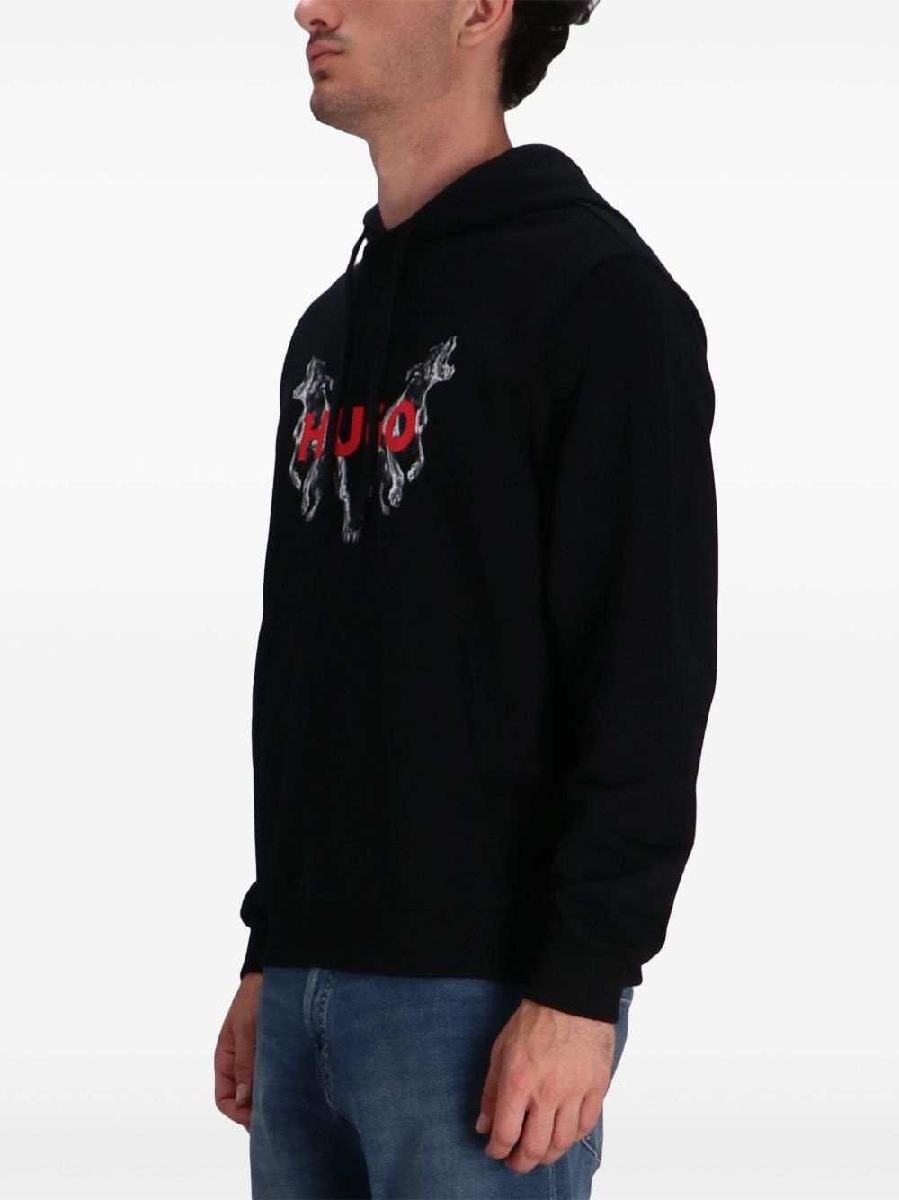 logo-print hoodie - 3