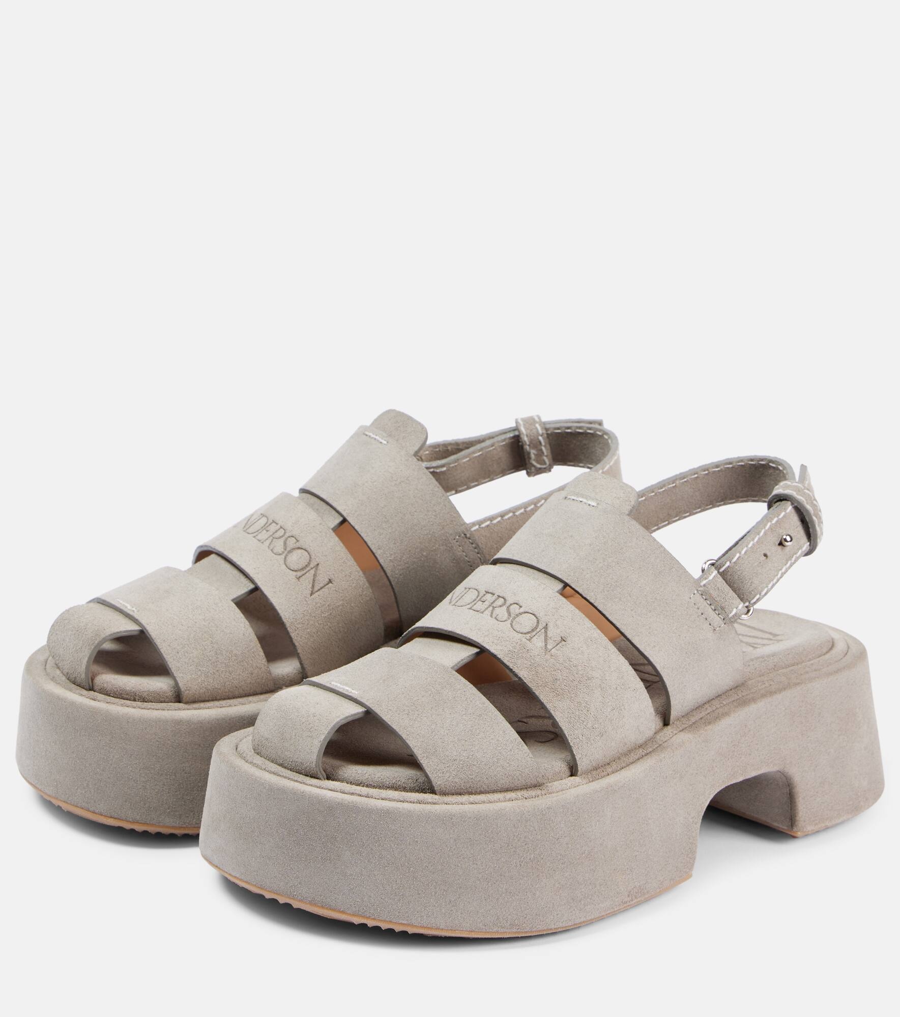 Fisherman leather platform sandals - 4