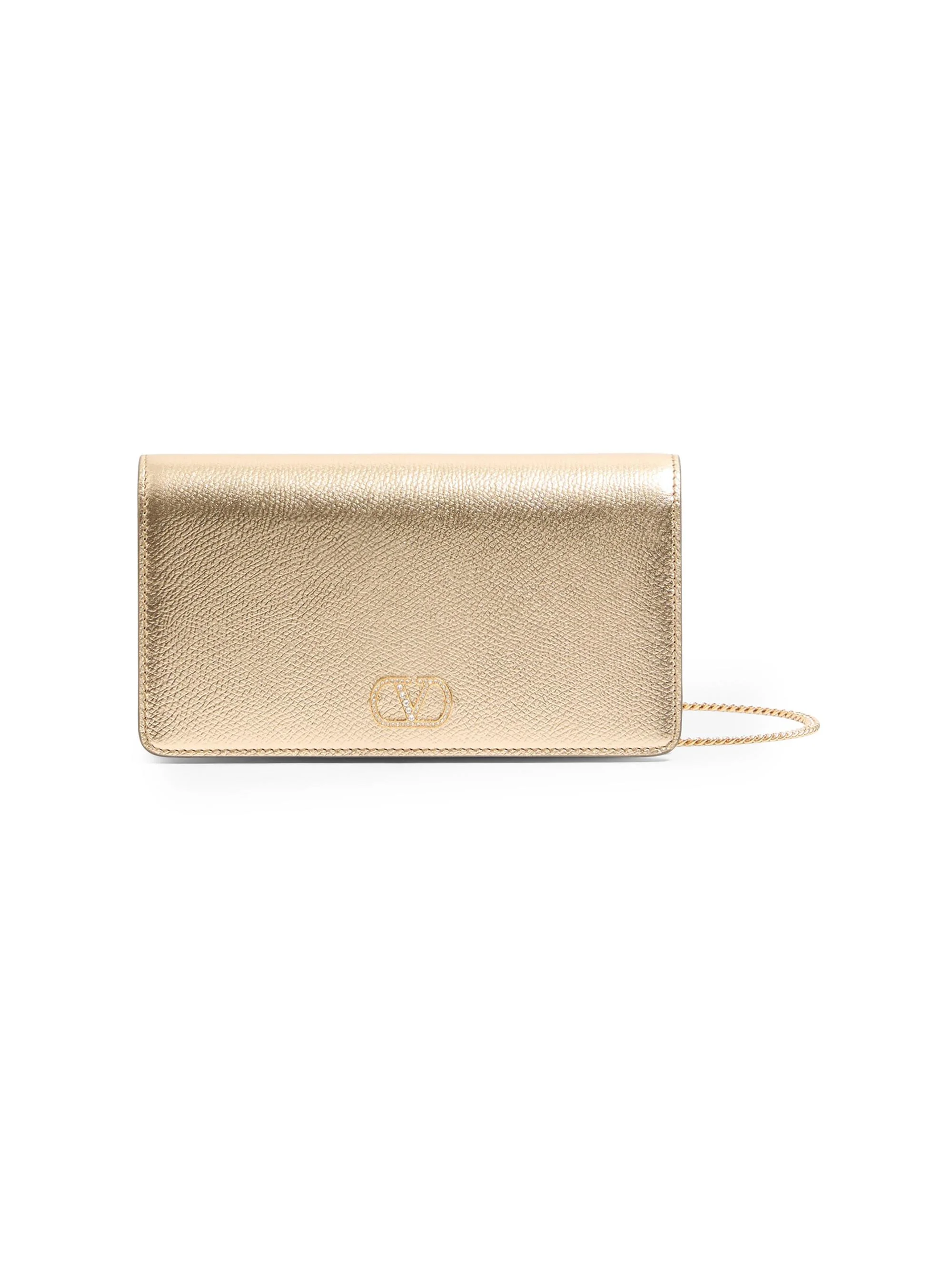Women's VLogo Signature Mini Shoulder Bag - Gold Crystal - 1