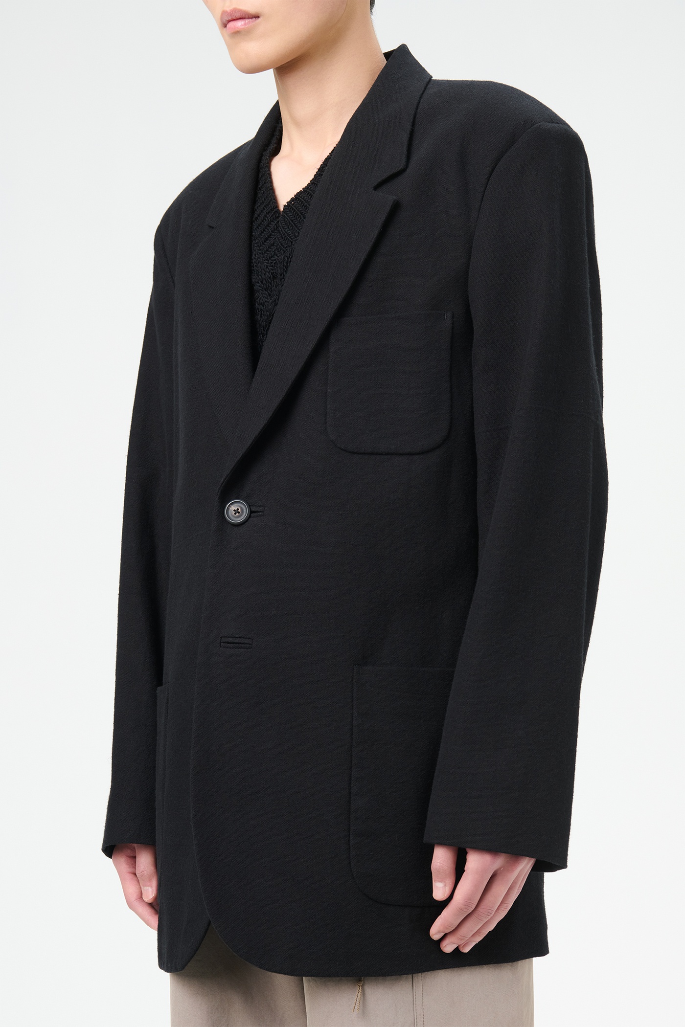Embrace Blazer Draping Black Canvas - 4