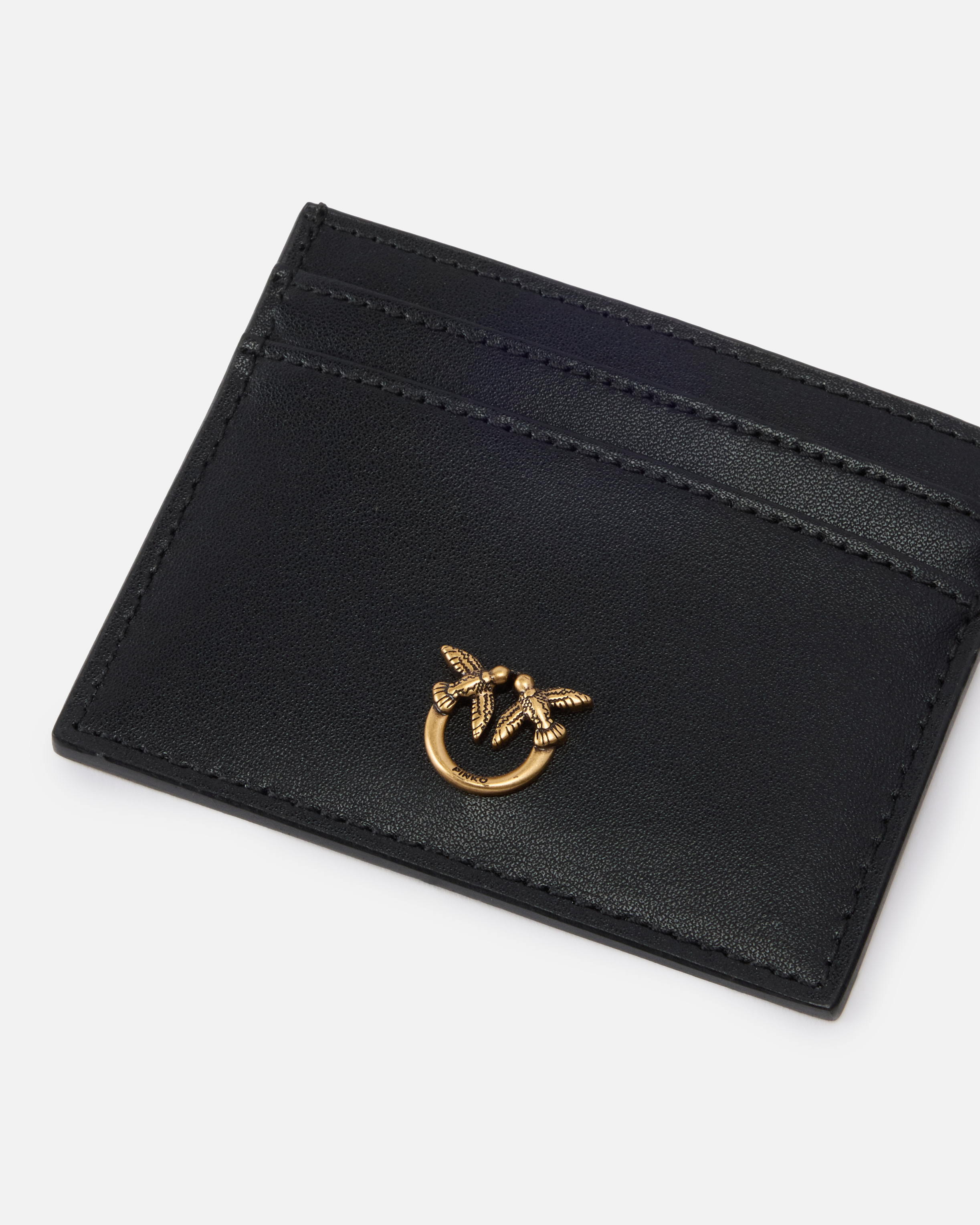 LEATHER CARD HOLDER WITH LOVE BIRDS LOGO - 4