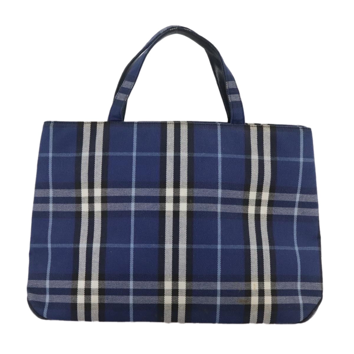 Burberry Nova Check Hand Bag Canvas Blue - 13