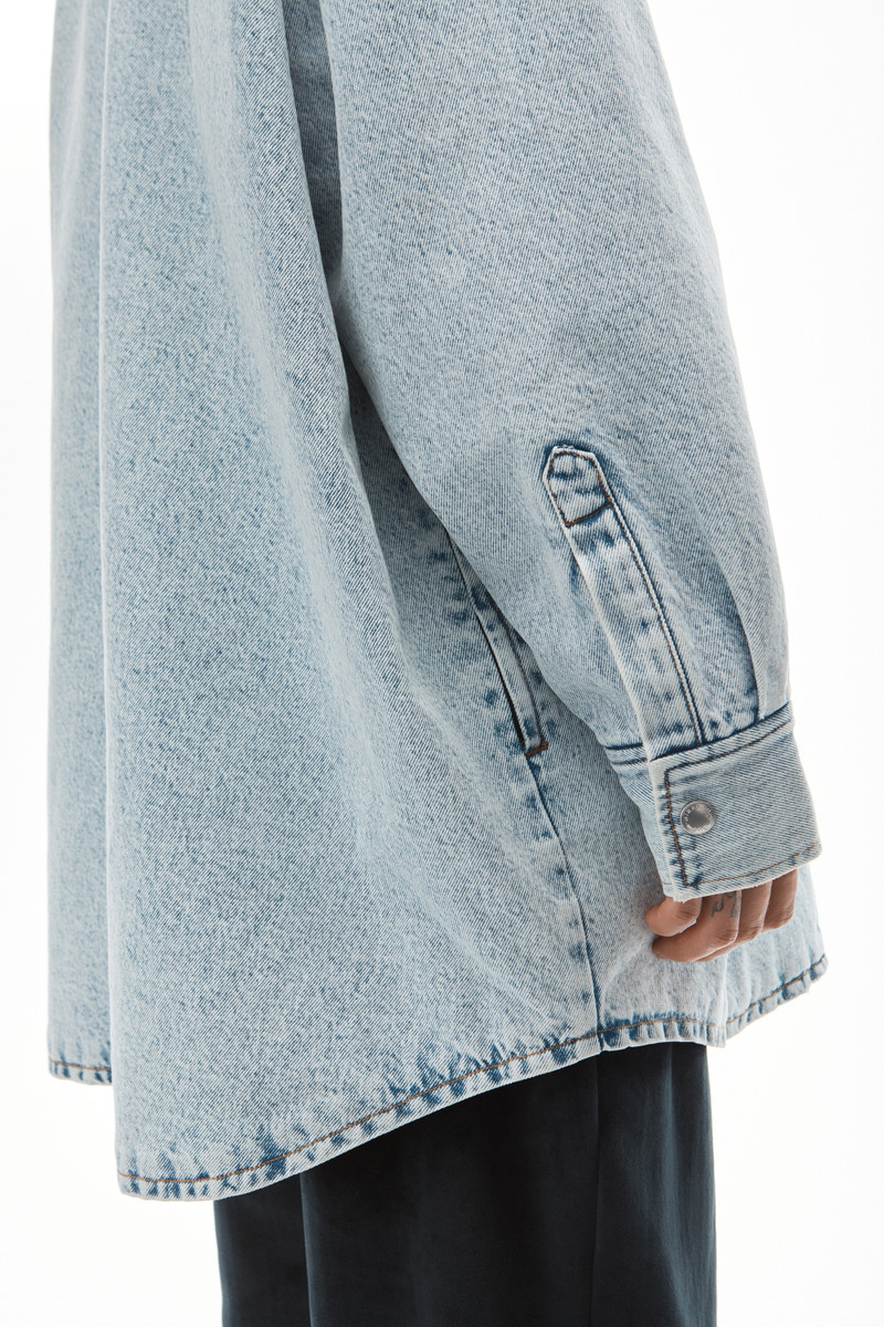 QUILTED SHIRT COAT IN DENIM 6