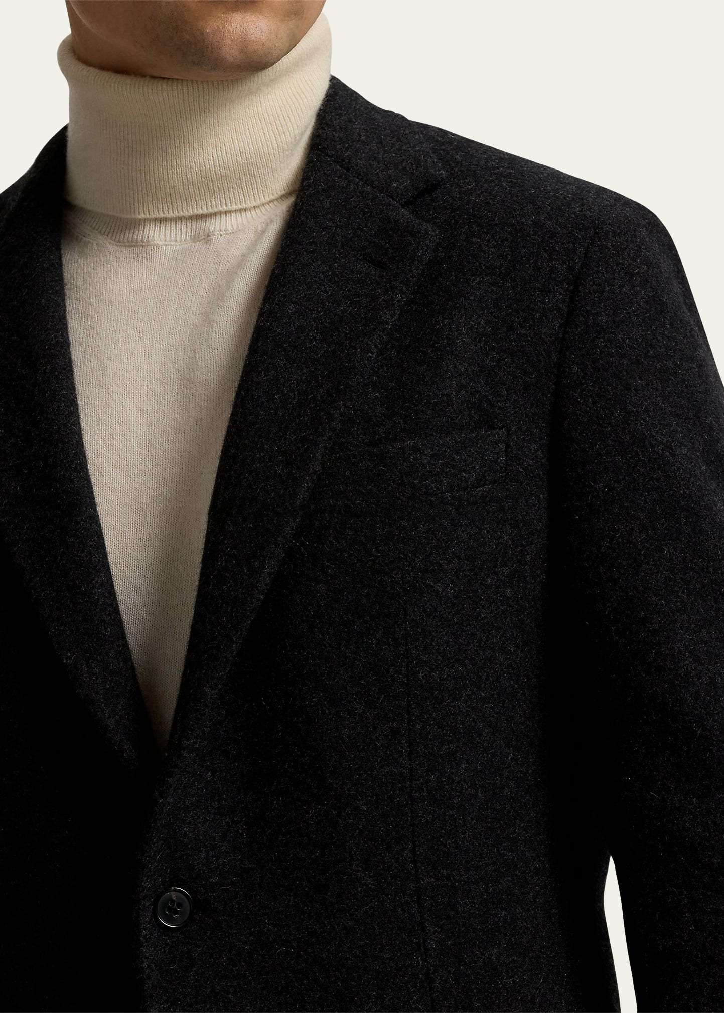 Men's Brushed Cashmere Twill Slim Blazer - 5