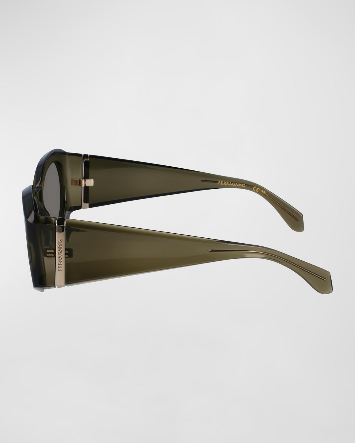 Sculptural Plastic Oval Sunglasses - 4