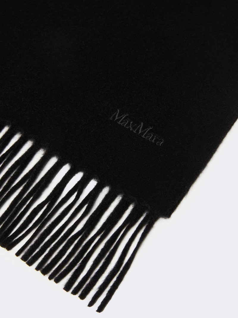 Max Mara BACI Cashmere logo stole - BLACK outlook