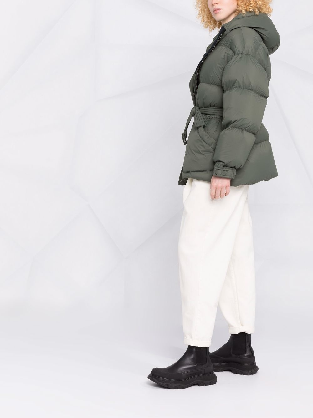 belted puffer jacket - 4
