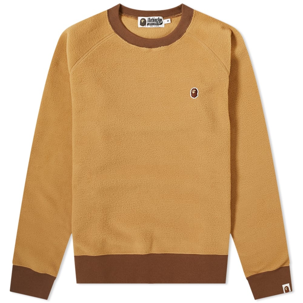 A Bathing Ape Fleece One Point Crew Sweat - 1