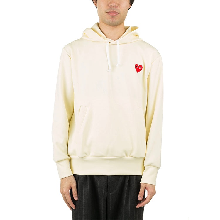 COMME des GARCONS PLAY Red Heart Hoodie 'Ivory' AZ-T174-051-3 - 3