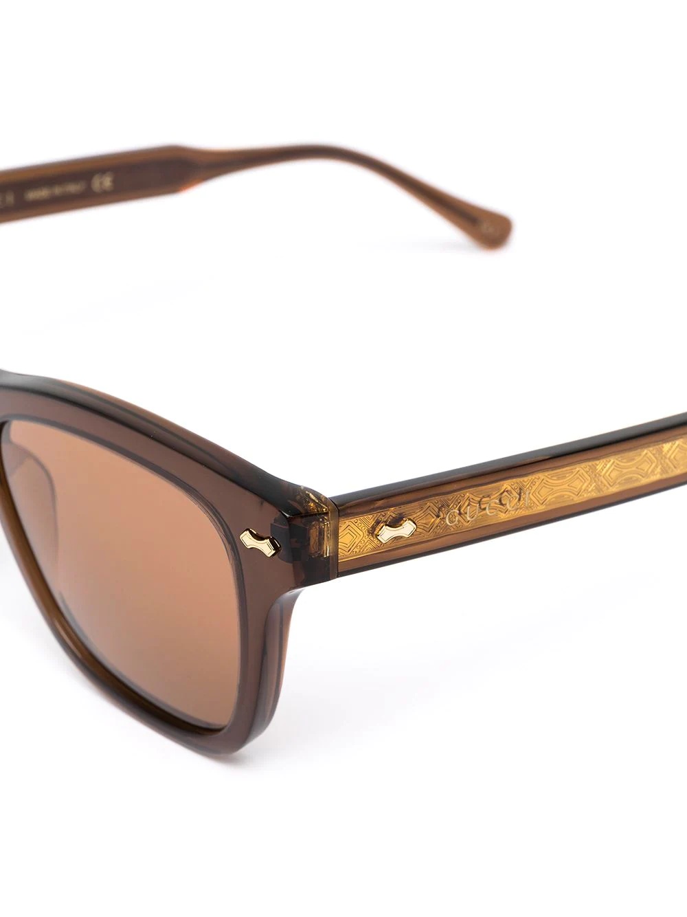 square-frame tinted sunglasses - 3