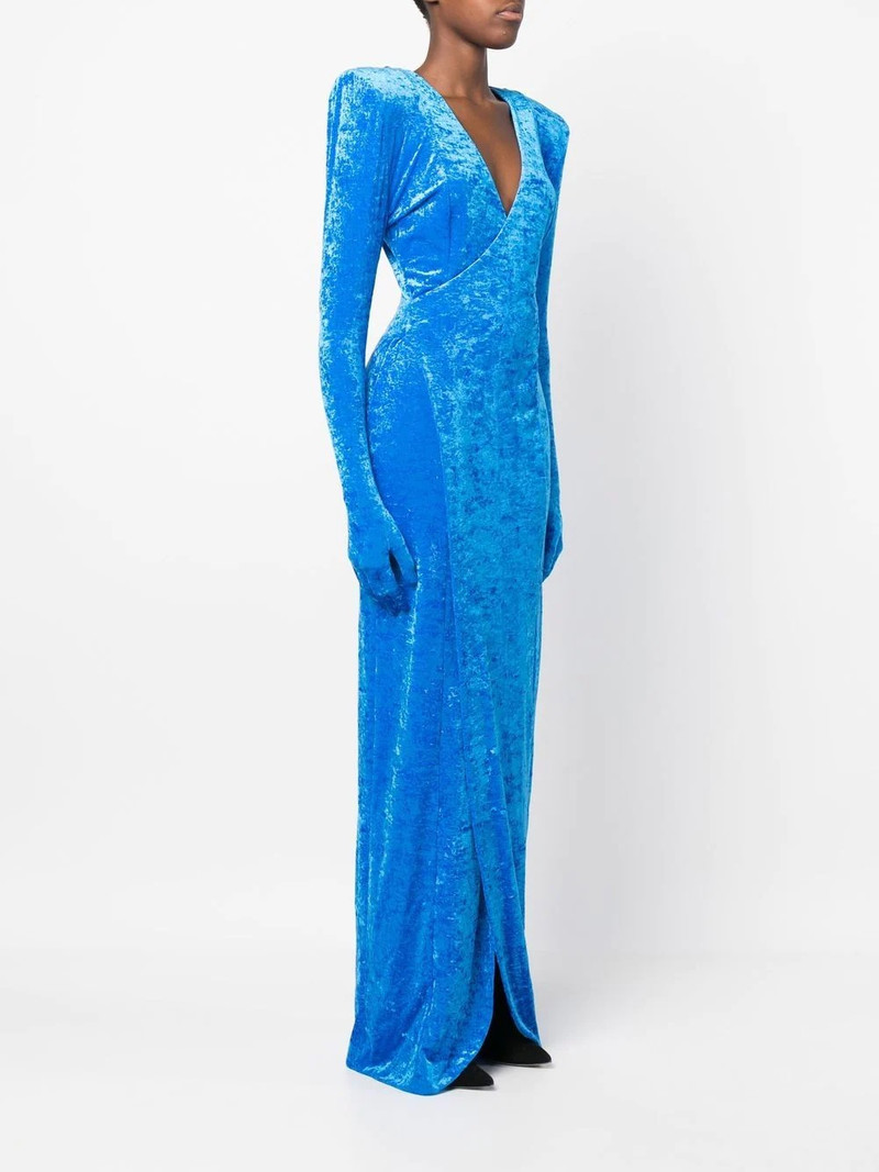 padded-shoulder gown 3