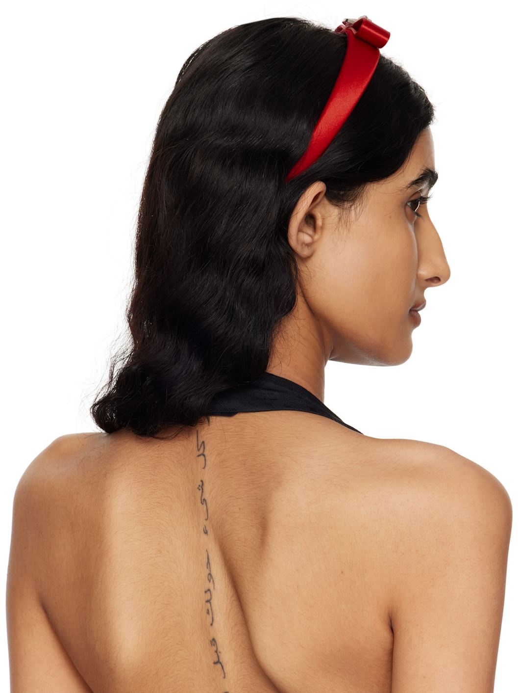 VERSACE Red Gianni Ribbon Headband | ssense | REVERSIBLE