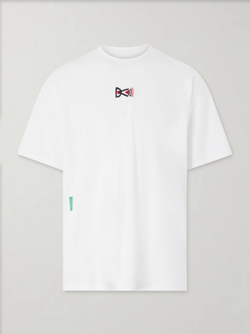 Logo-Print Perforated Recycled-Jersey T-Shirt 1