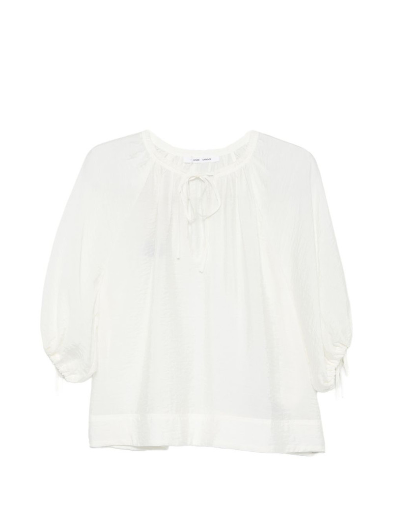 Samateran tie-neckline blouse 1