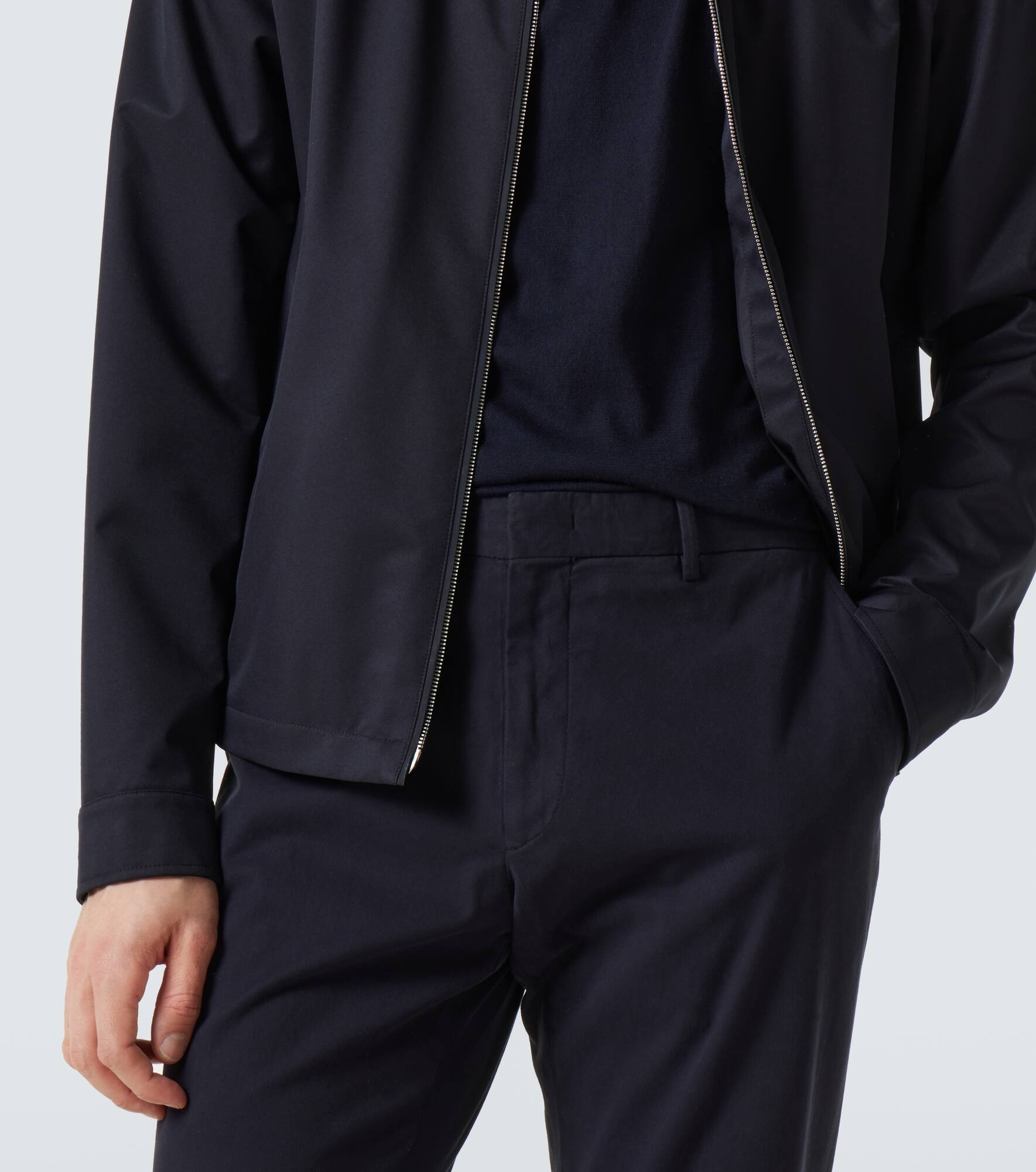 Cotton-blend straight pants - 5
