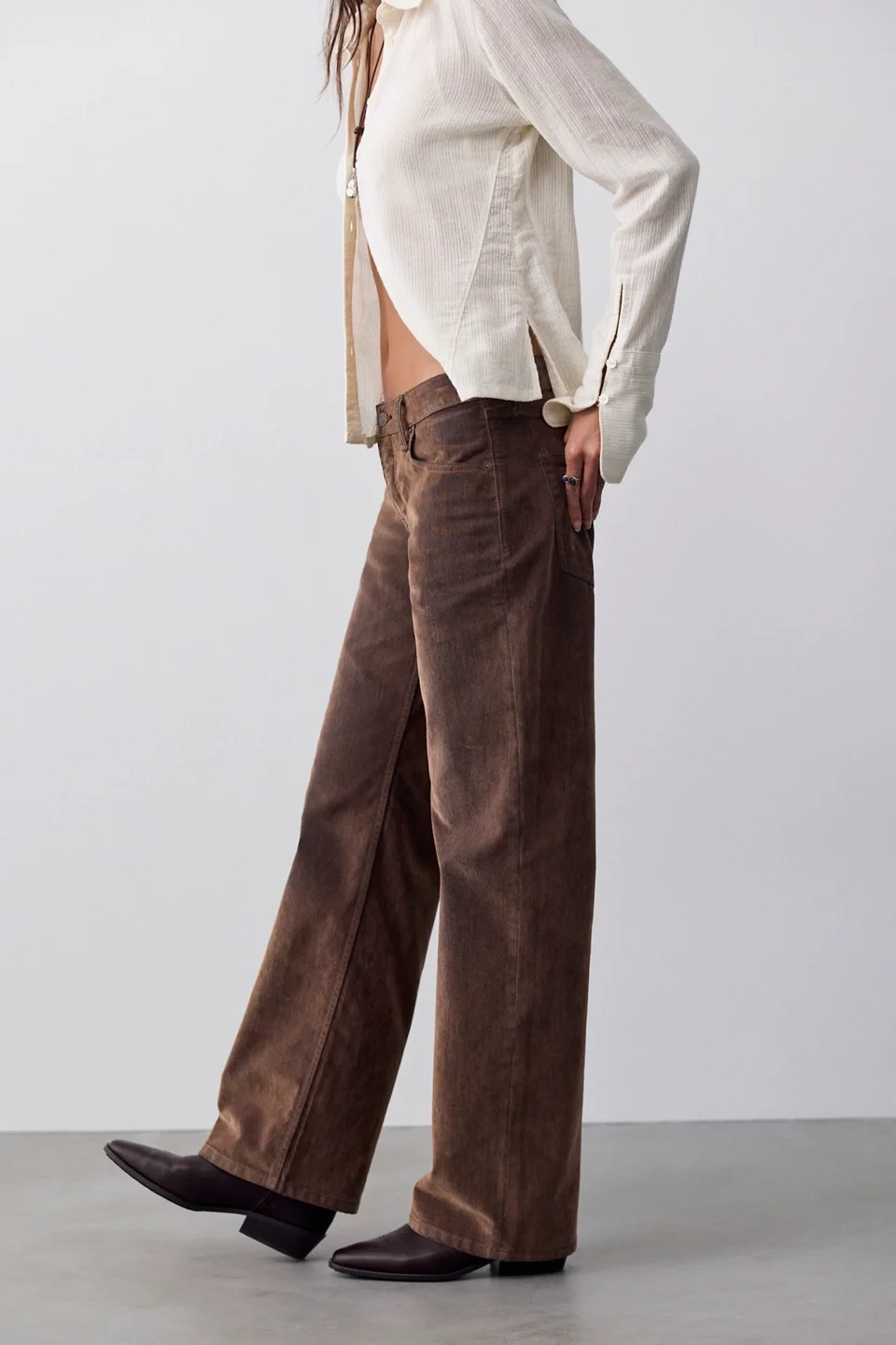 We The Free Tennessee Low-Rise Flocked Boyfriend Jeans - 1