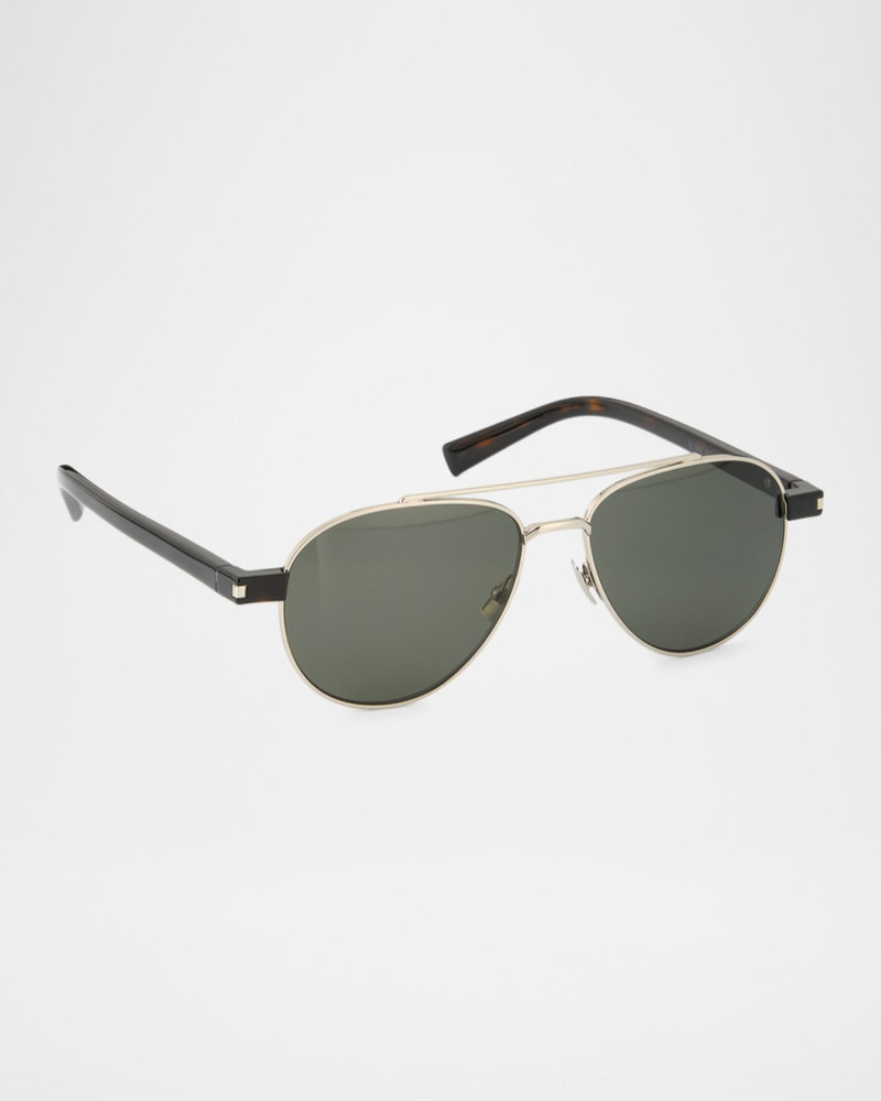 Men's Sl 843-002 Double-Bridge Aviator Sunglasses 3