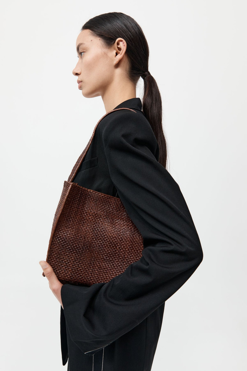 PRE-ORDER: Woven Minimal Mini Tote - Antique Tan 1
