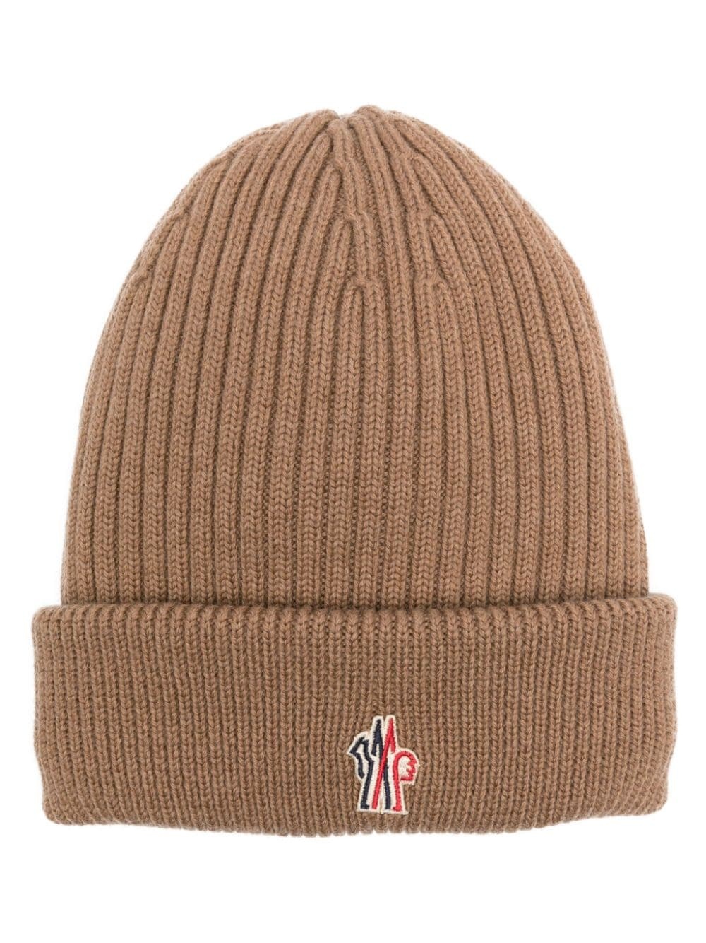 logo-embroidered padded wool beanie - 1