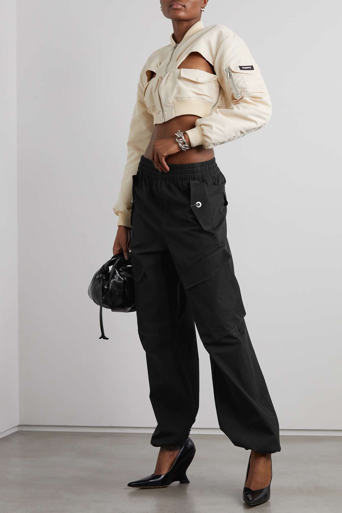 Latch cotton-blend twill tapered cargo pants - 2