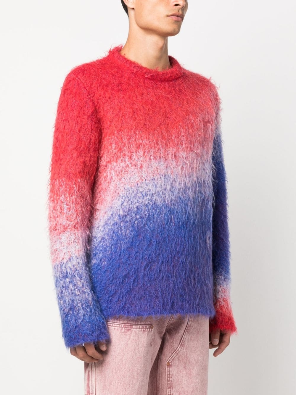OMBRÉ-EFFECT MOHAIR-BLEND JUMPER - 3